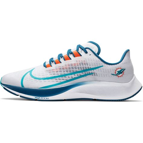 Unisex Nike White Miami Dolphins Zoom Pegasus 37 Running Shoe