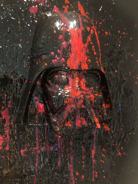 Graffiti Black Series Darth Vader Painting Resin Drip Wall Art - Etsy