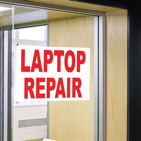 Decal Stickers Laptop Repair Red Vinyl Store Sign Label | eBay