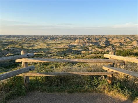 Scenic Overlook of the Badlands at Interstate Highway I94 at in North ...