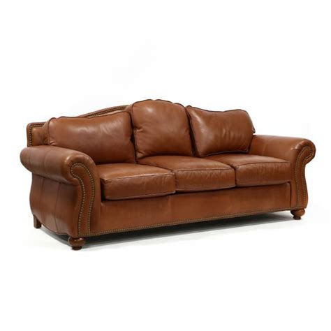 Ethan Allen, Leather Upholstered Sofa (Lot 324 - The Mid-Summer Estate ...