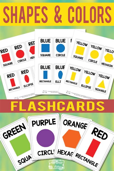 Shapes and Colors Flashcards - Itsy Bitsy Fun