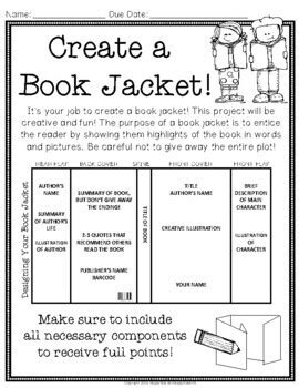 Book Jacket: Book Jacket Book Report template - Writing, Art & Reading combined!