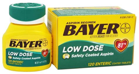 Bayer Healthcare - Bayer Low Dose Safety Coated Aspirin 81 mg. - 120 ...