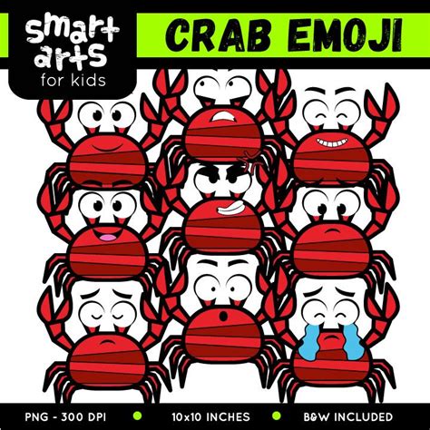 Crab Emoji Clip Art - Educational Clip Arts and Bible Stories