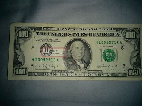 1990 Series 100$ Dollar Bill