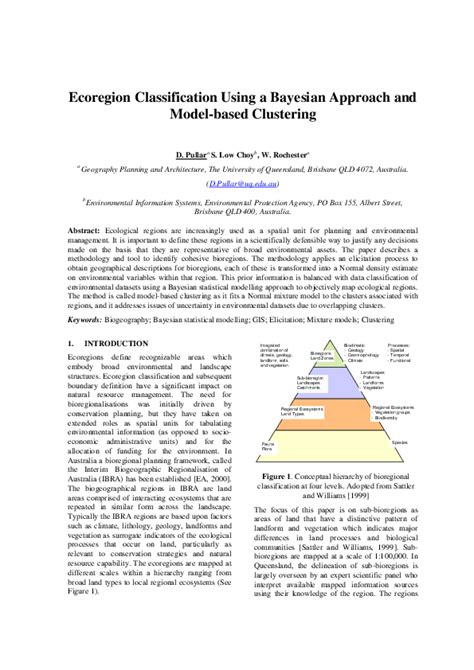 (PDF) Ecoregion Classification Using a Bayesian Approach and Model-based Clustering | David ...