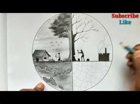 World Environment Day Easy Environment Pencil Drawing - World environment day easy drawing | how ...