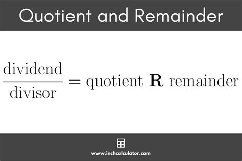 Remainder Calculator - Inch Calculator