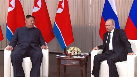 Kim Jong Un and Vladimir Putin meet for first summit in Vladivostok ...