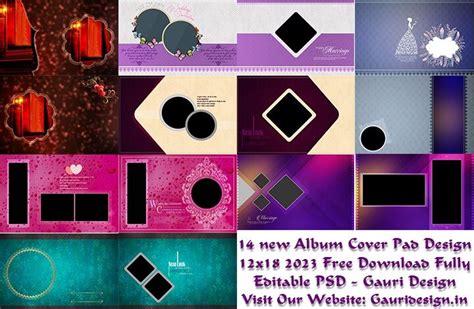 New Indian Wedding Album Cover PSD 12x18 Template 2023 Free Download ...