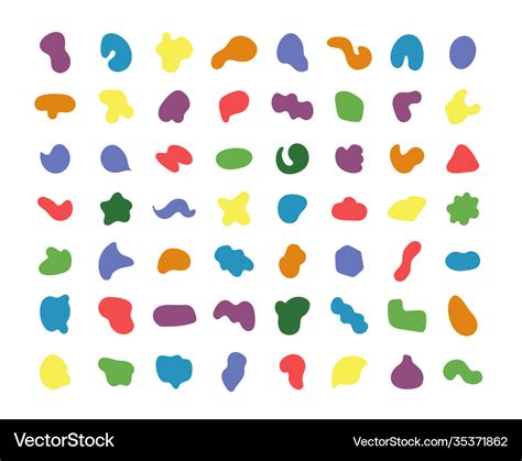 Random colored blotch organic irregular shapes Vector Image