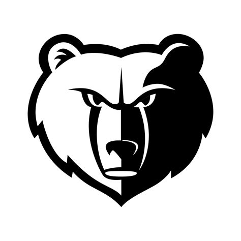 Memphis grizzlies logo black and white logo vector 26377380 Vector Art ...