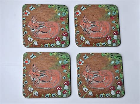 Set of 4 Coffee Table Coasters Printed with our Unique Hand | Etsy | Printed coasters, Hand ...