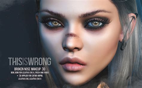 Second Life Marketplace - THIS IS WRONG Broken nose makeup 3D