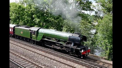 Steam Train: 60103 Flying Scotsman at Fleet Station, Cathedrals Express ...