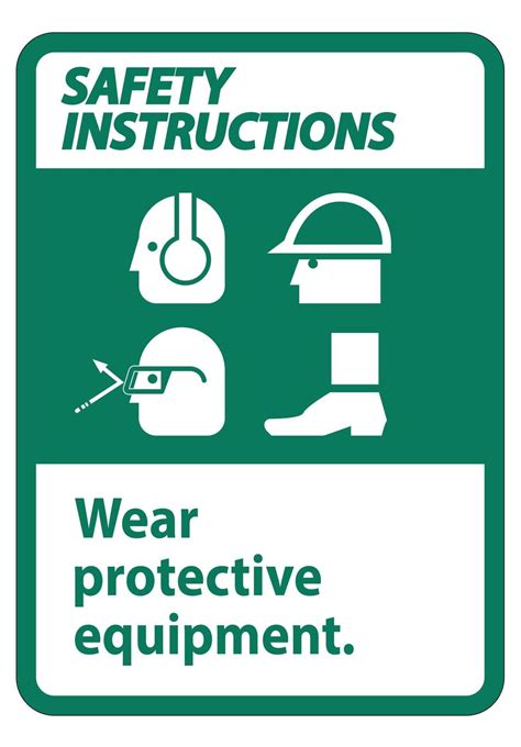 Safety Instructions Sign 2390342 Vector Art at Vecteezy