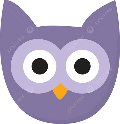 Illustration Of A Cute Purple Owl With Vector Graphics On A White ...