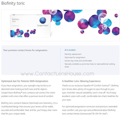 Biofinity Toric Contact Lens for Astigmatism