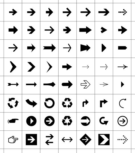 56 Free Arrow Symbols & Icons