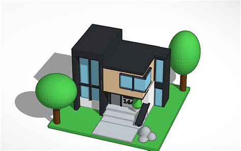 3D design Modern house - Tinkercad