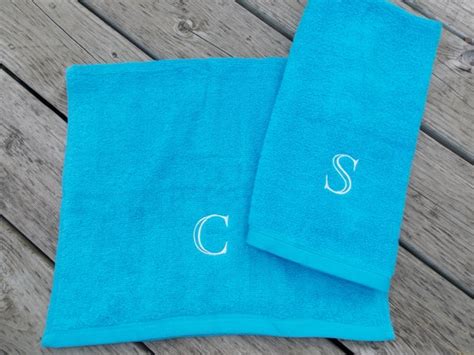 Items similar to Monogrammed Hand Towels, Bathroom Decor, Personalized ...