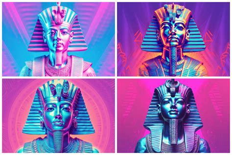20 Vaporwave King Tut Illustrations Graphic by HipFonts · Creative Fabrica