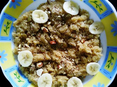 Suji halwa ( sheera ) with jaggery - Sakas Aahaar