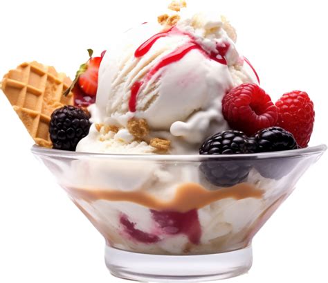 Ice cream sundae with 25064776 PNG