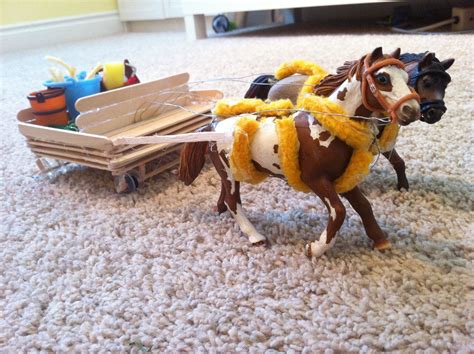 DIY Horse harness and cart fit for Schleich horses | Diy horse barn ...