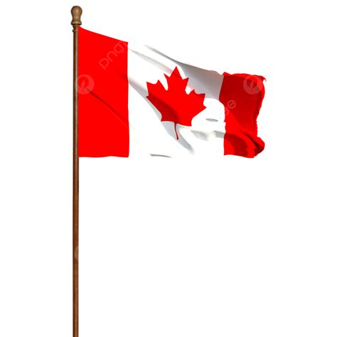 Canada Flag Clipart Hd PNG, Canada Flag With Pole, Canada Flag With Pole Png, Canada Flag With ...