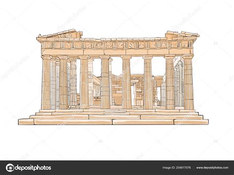 Parthenon Front Drawing