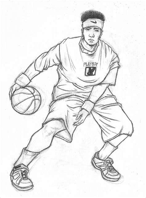 Drawings Of Basketball Players (With images) | Basketball drawings, Sketches, Sports drawings