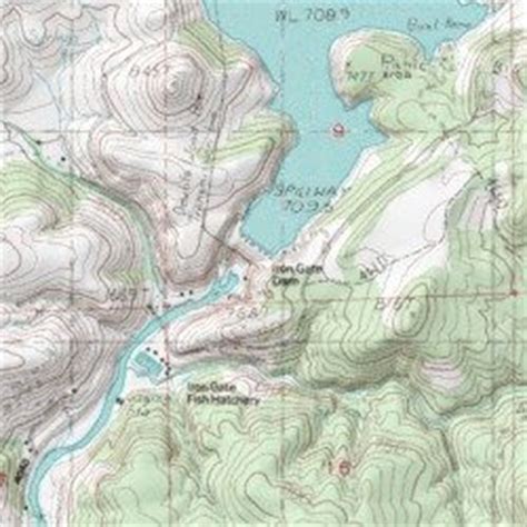 Iron Gate Dam, California [Iron Gate Reservoir USGS Topographic Map] by ...