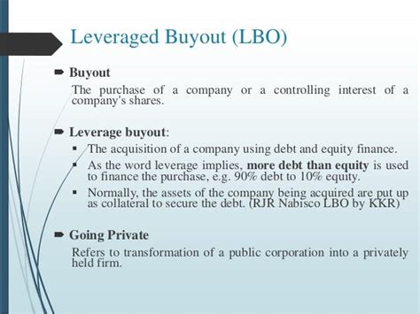 ~$Leveraged buyout