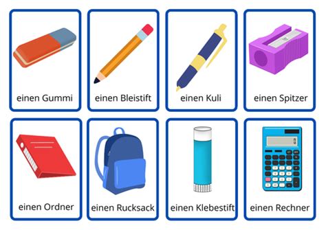 German School Stationery Supplies | Teaching Resources