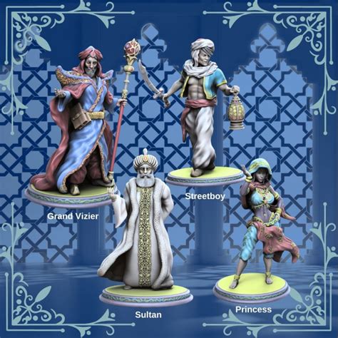 3D Printable Main Characters from Arabian Nights by MiniaturesCraze