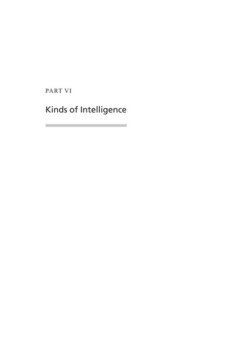 Kinds of Intelligence (Part VI) - The Cambridge Handbook of Intelligence