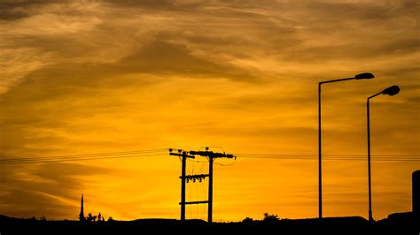 Wallpaper Power lines, wires, sunset 3840x2160 UHD 4K Picture, Image