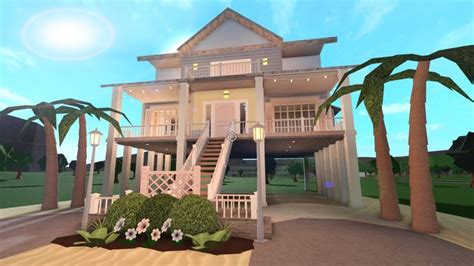 Bloxburg Beach House Small Roblox Bloxburg Beach House Speedbuild ...