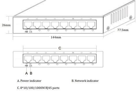 Full gigabit 8-port ethernet switch-Security Ethernet Switch