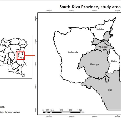 Map showing South-Kivu Province and the study area | Download ...