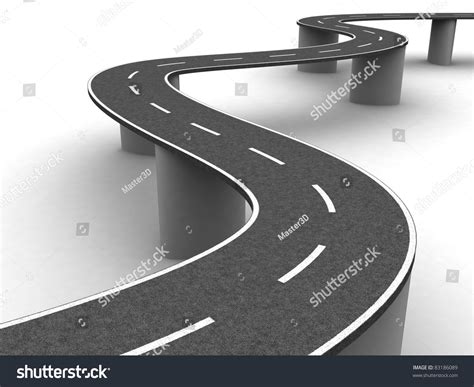 Highway Perspective View Stock Illustration 83186089 | Shutterstock