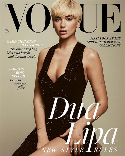 Dua Lipa Wears Blonde Pixie on 'British Vogue' Cover | Us Weekly