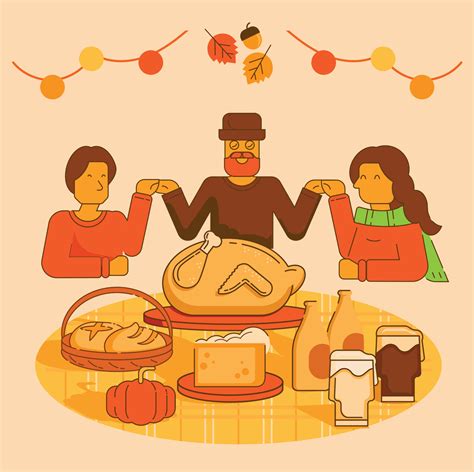 thanksgiving with family 13992625 Vector Art at Vecteezy