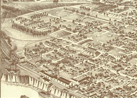 Perspective Map of Fort Smith, Arkansas, 1887