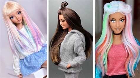 Stunning Makeover Transformation of Barbie 👱‍♀️ DIY Barbie Hair Style Tutorial - YouTube