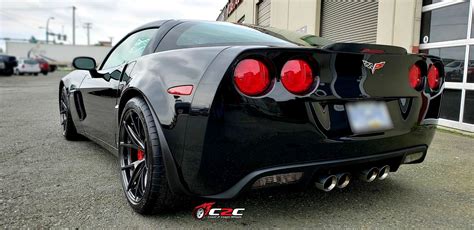 Chevrolet Corvette C6 Z06 Black with Niche Misano Forged Aftermarket Wheels Wheel | Wheel Front