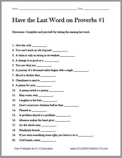 Idioms Worksheets Pdf Free – Kidsworksheetfun