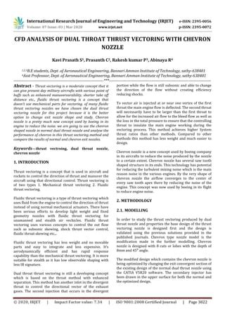 IRJET -- CFD Analysis of Dual Throat Thrust Vectoring with Chevron ...